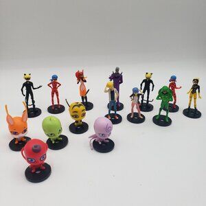 Miraculous Ladybug Cat Noir Mini Figure Toppers Toy Lot Of 15 Rena Rouge Adrien